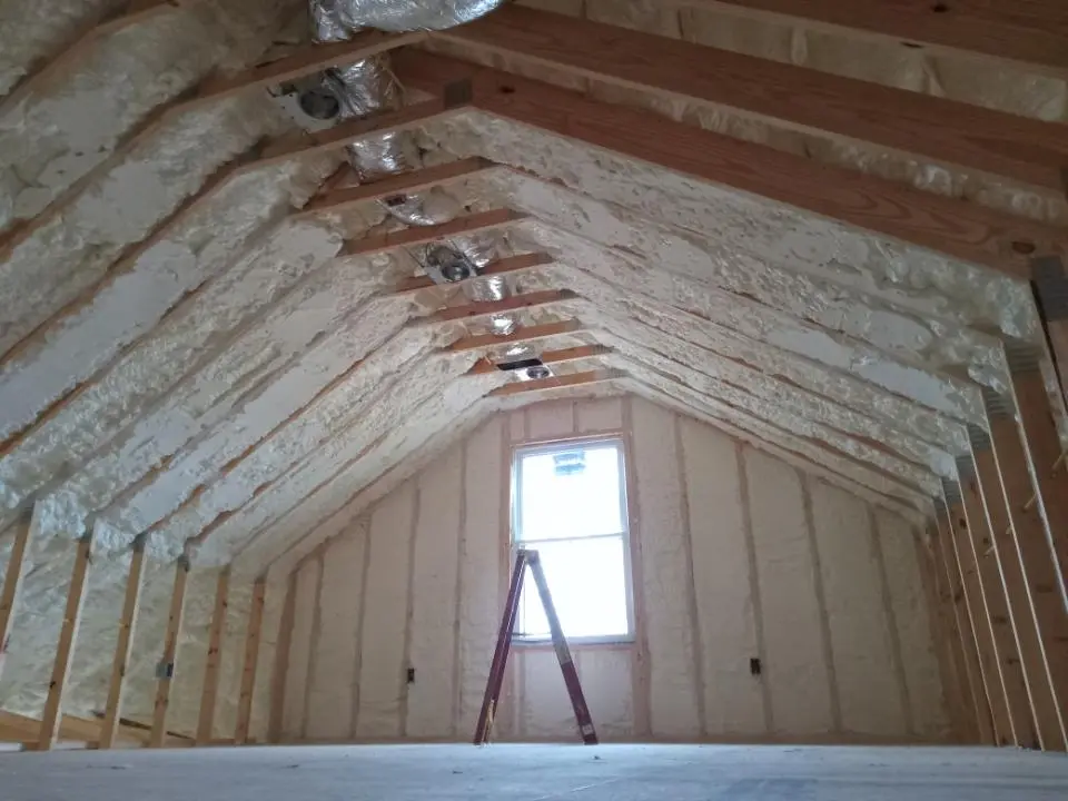 Spray foam roofing application for Crawl Space Insulation project in Minnetonka